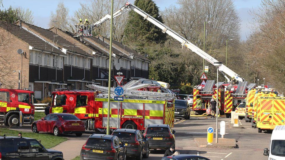 Hemel Hempstead Firefighters put out fire in roof BBC News
