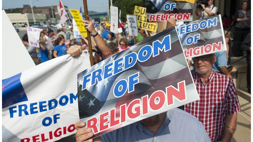 Freedom of Religion protesters