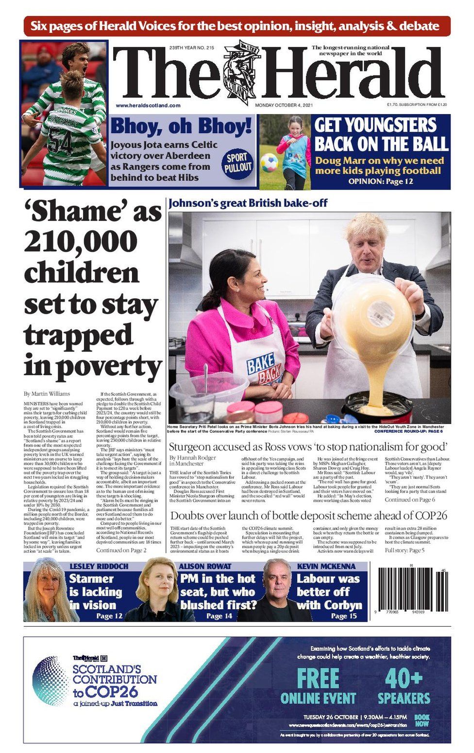 The real shame is UK poverty – Talking-up Scotland