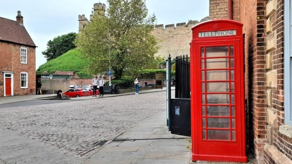 The red phone box in Lincoln
