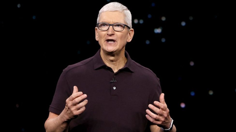 Apple boss Tim Cook to have pay cut by over 40 this year BBC News