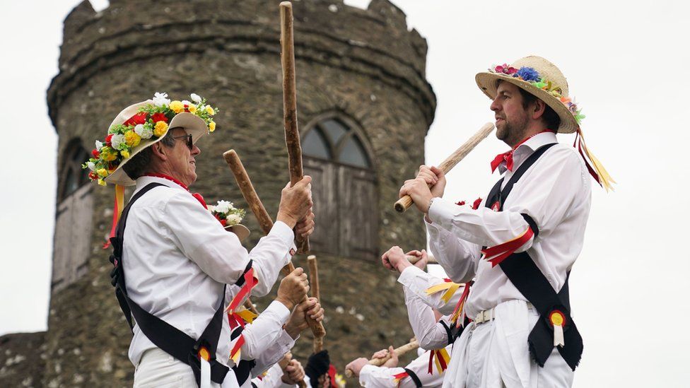 Morris dancing at Bradgate Park, Leicestershire