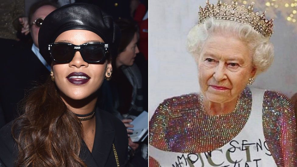Rihanna and The Queen (Rihanna/Instagram)