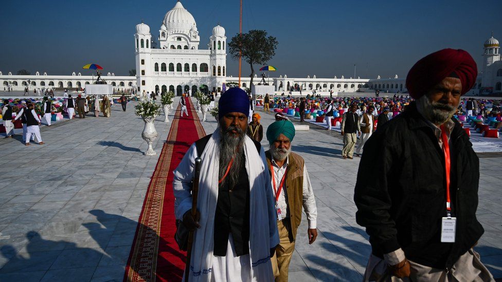 Sikh pilgrims at Kartarpur
