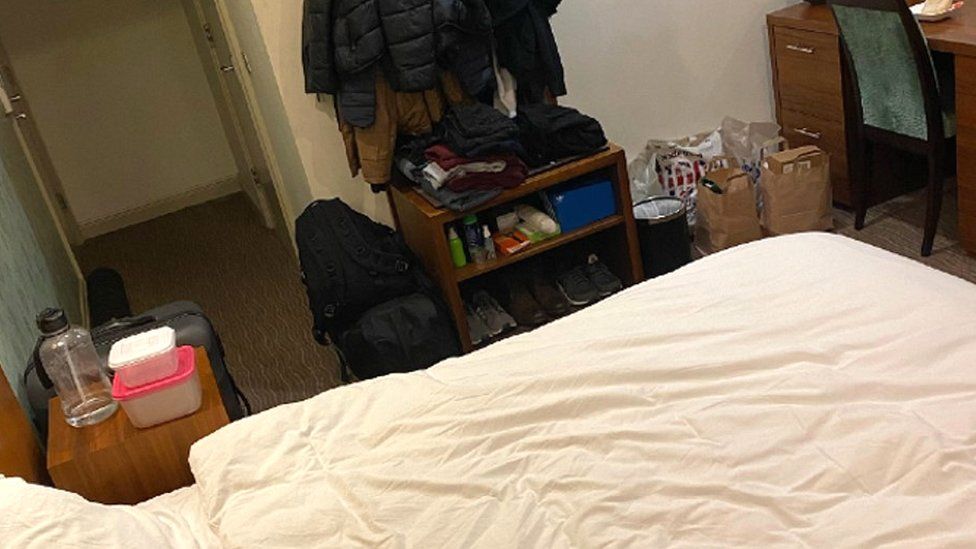 The asylum seeker's hotel room