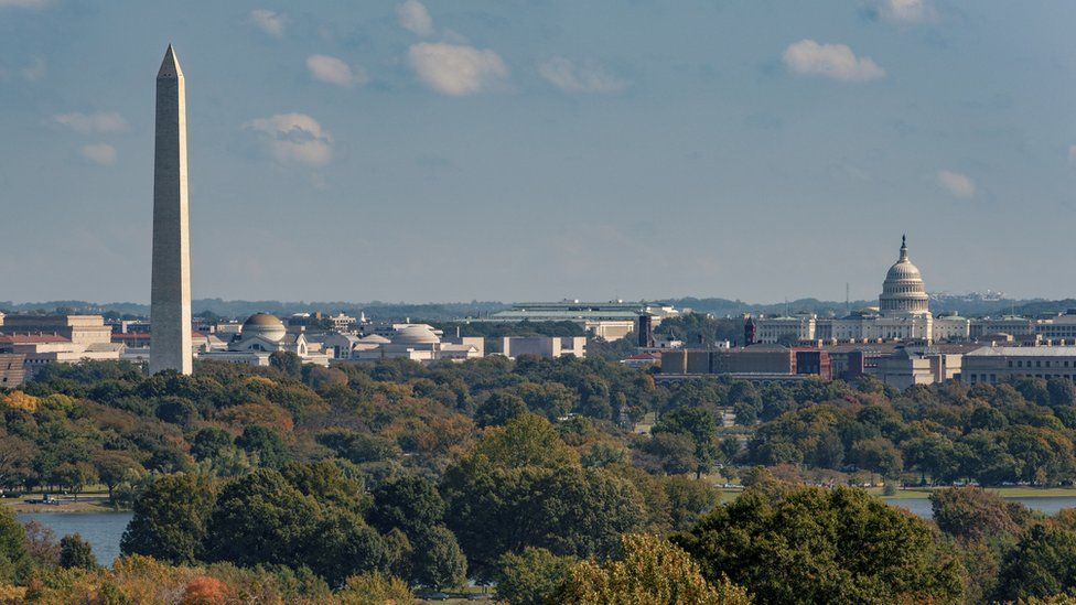 Image shows the Washington skyline