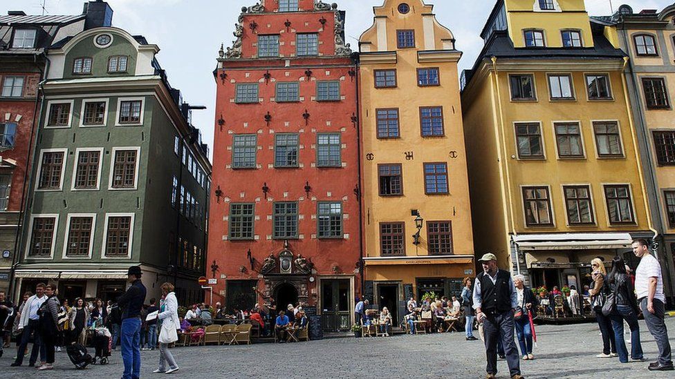 Buildings in the Swedish capital Stockholm's old city