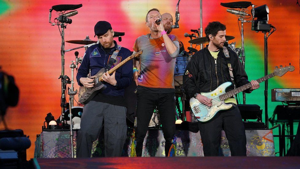 Coldplay in Manchester stadium