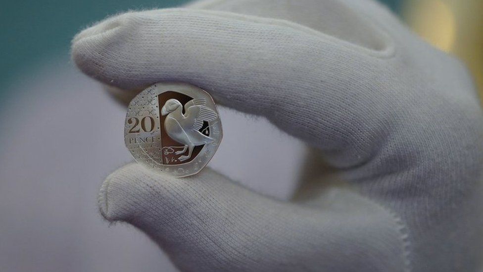The Royal Mint unveils a twenty pence coin