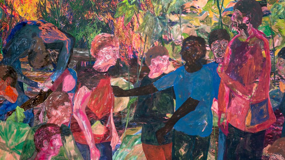 Kathryn Maple, The Common, 2020, acrylic on canvas, 222 x 246 cm
