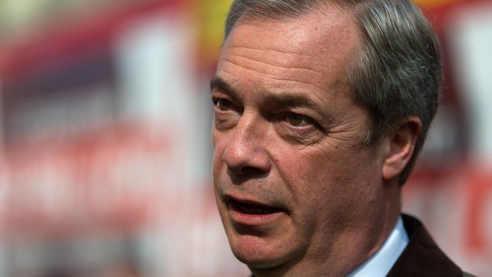 Nigel Farage in London on 31 March