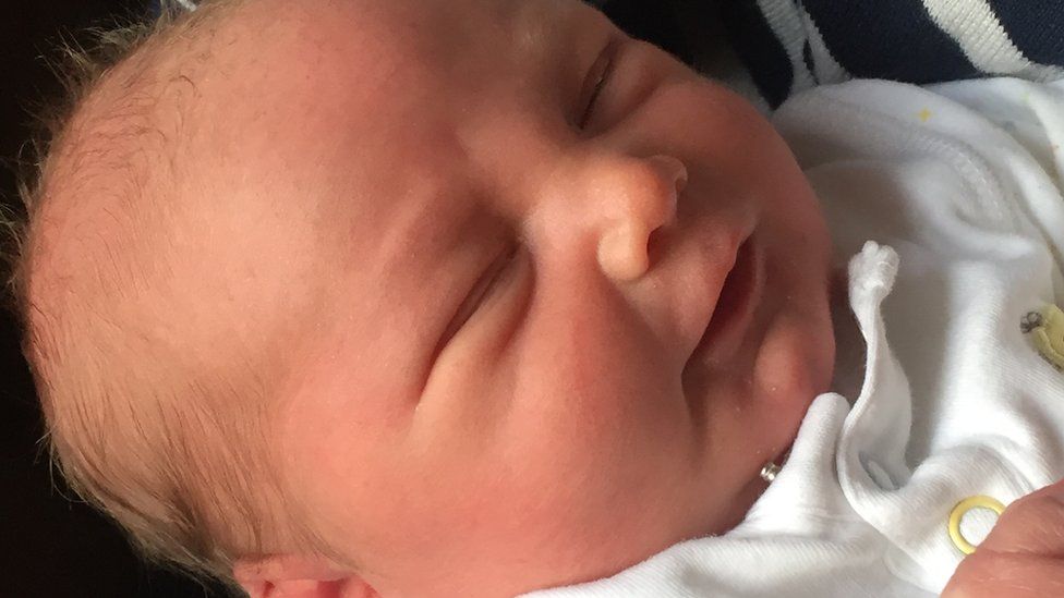 Baby born in layby after car hits pothole BBC News