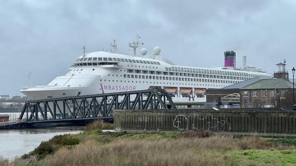 Ambassador Cruise Line Ambience ship at Tilbury dock