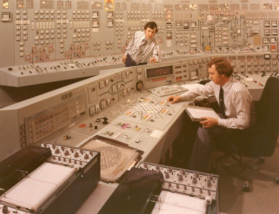 Hunterston B soon after it began generating power in 1976
