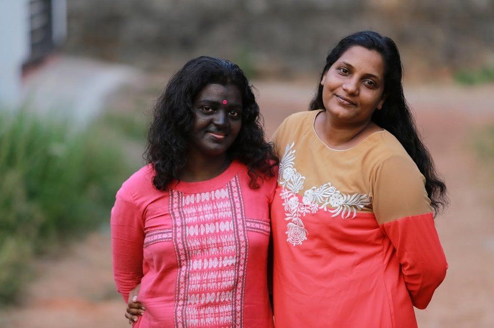 Jaya with her sister Jalaja