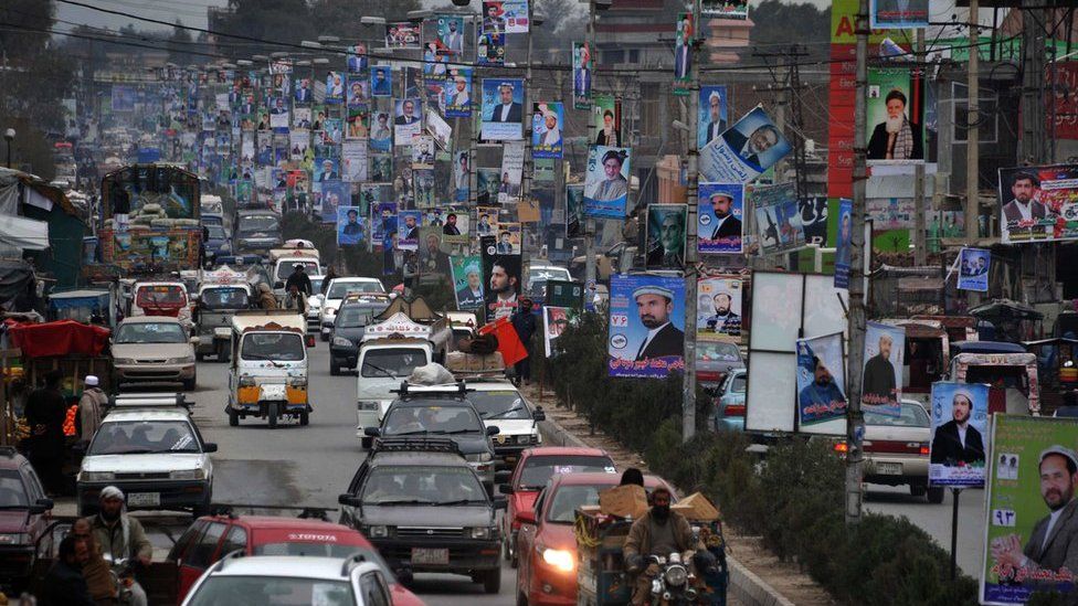 A street scene from Jalalabad in 2014, prior to Afghanistan's general election