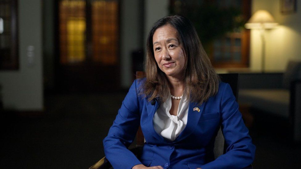 The US ambassador to Sri Lanka, Julie Chung