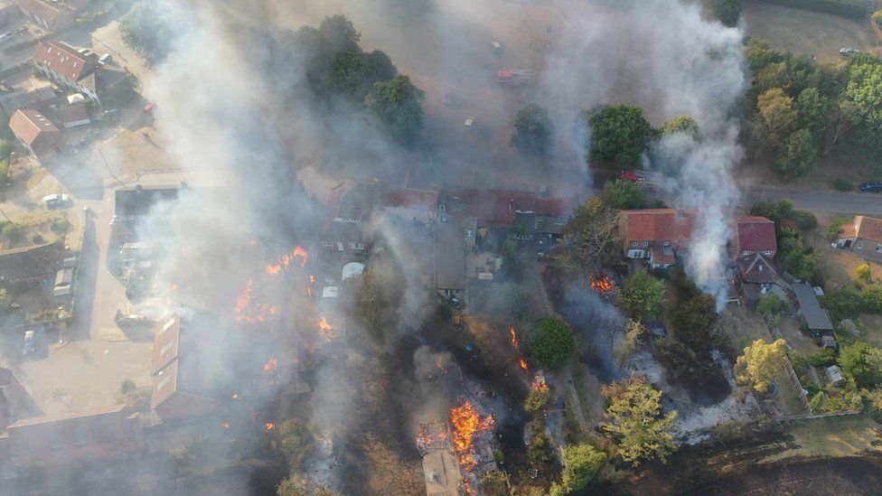 Fire at Ashill, Norfolk