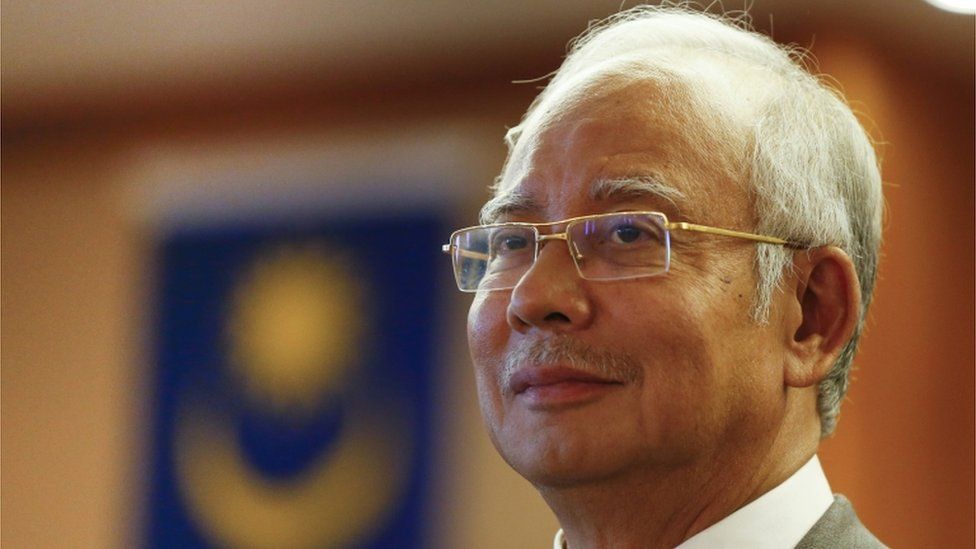 Malaysian Prime Minister Najib Razak pauses during a government event in Putrajaya, Malaysia, Wednesday, July 8, 2015.