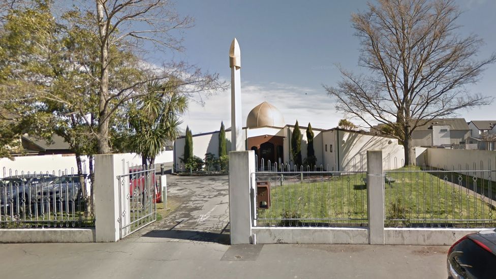 A google maps screengrab of the Al Noor mosque in Christchurch