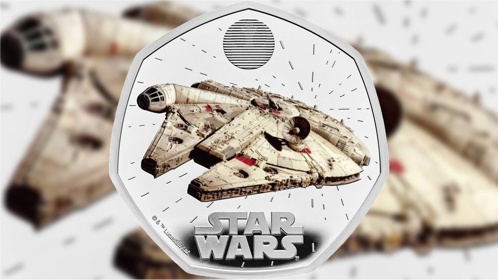 Star Wars: Millennium Falcon 50p coin unveiled by Royal Mint - BBC News