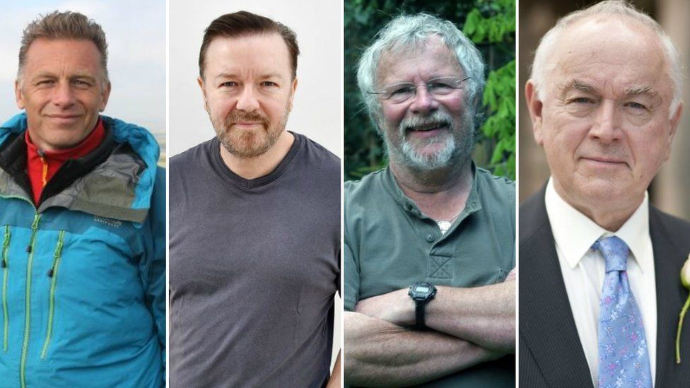 Chris Packham, Ricky Gervais, Bill Oddie and Peter Egan