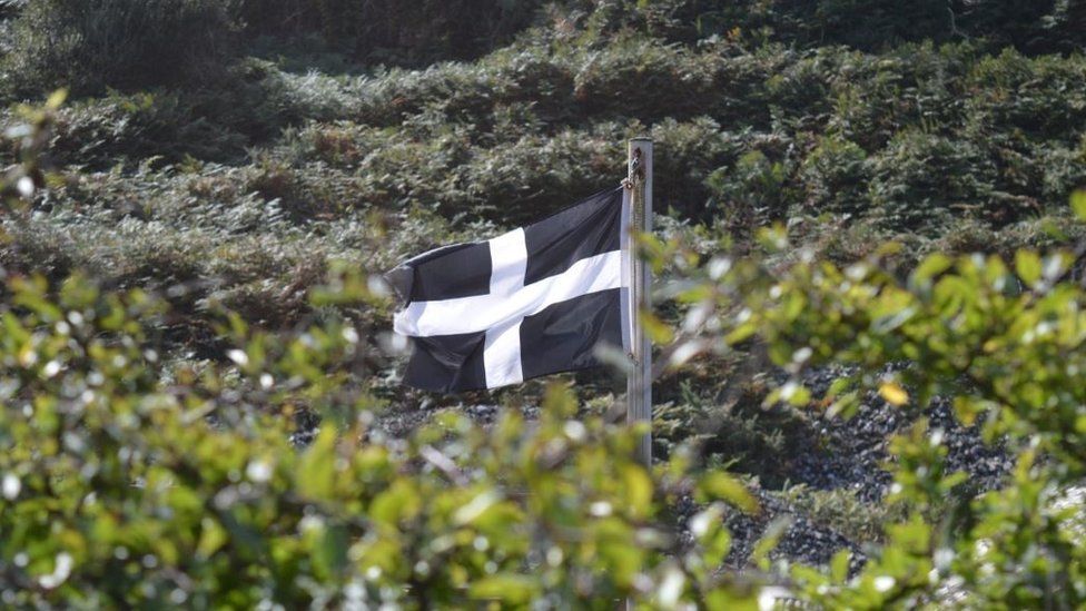 A photo of a Cornish flag