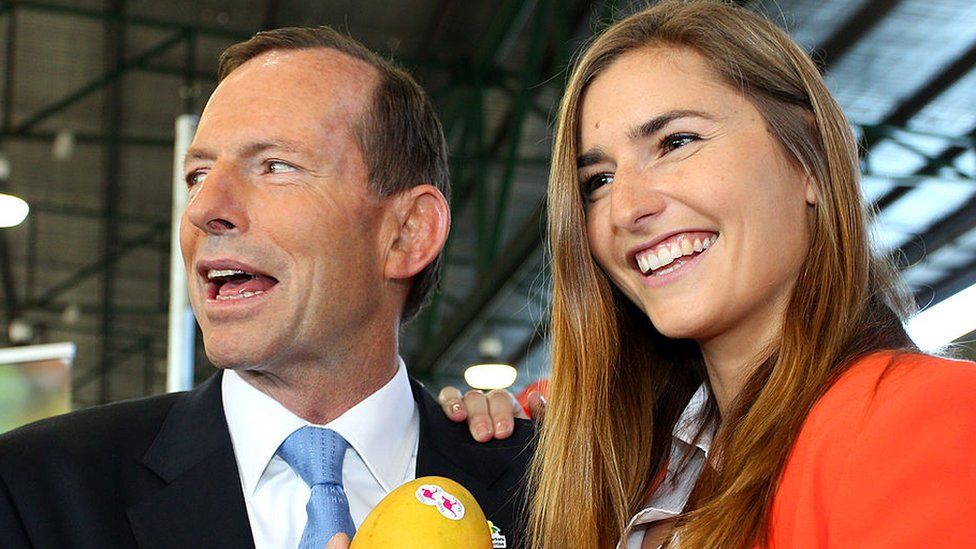 Tony Abbott and daughter Frances Abbott