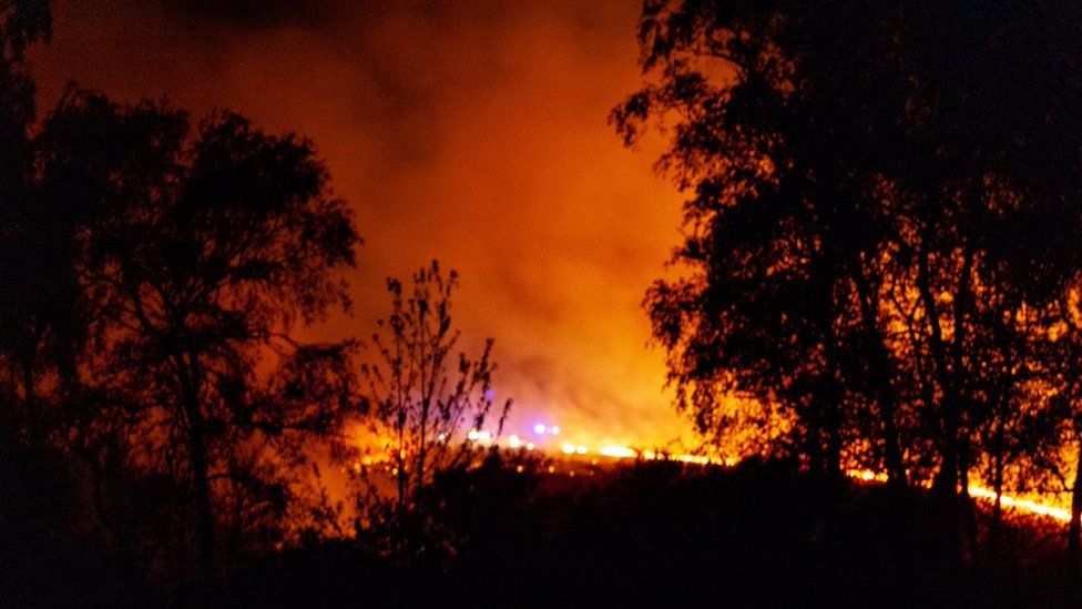 Fire in Ashdown Forest
