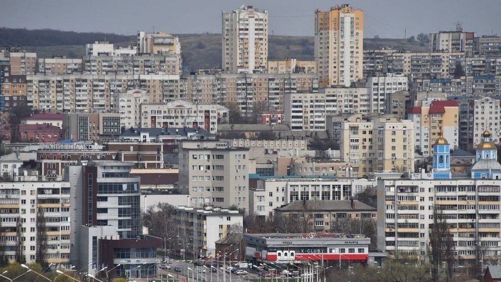 A general view shows the Russian city of Belgorod in 2019