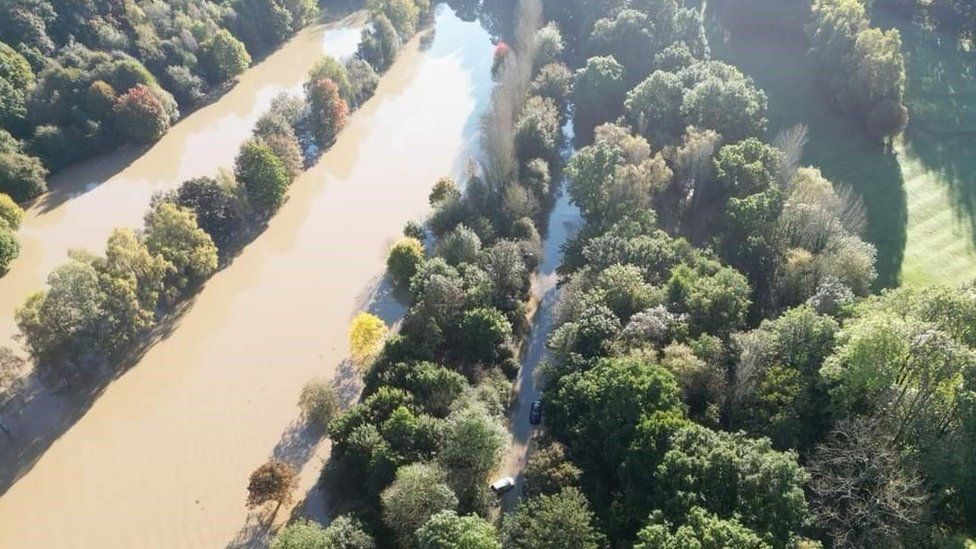 Flooding at golf course