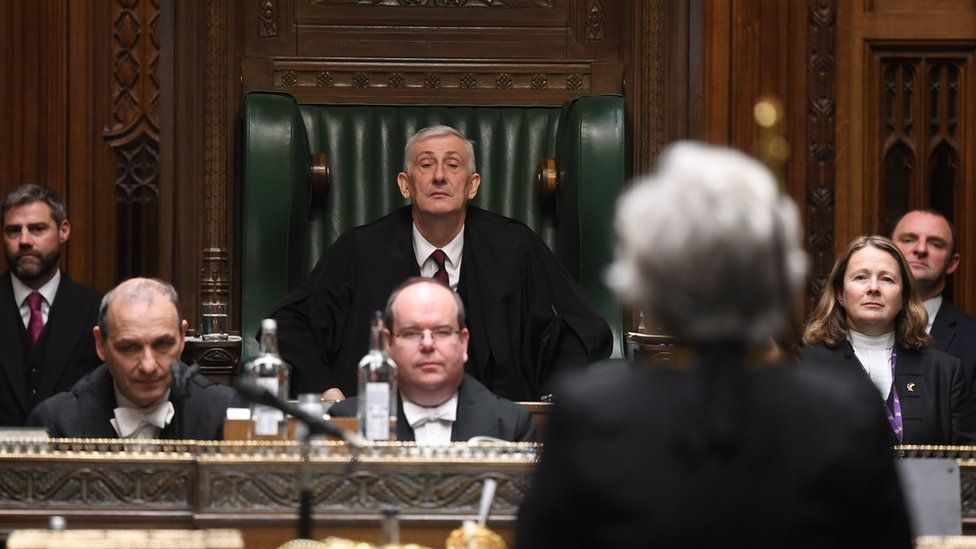 Sir Lindsay Hoyle sitting in the House of Commons