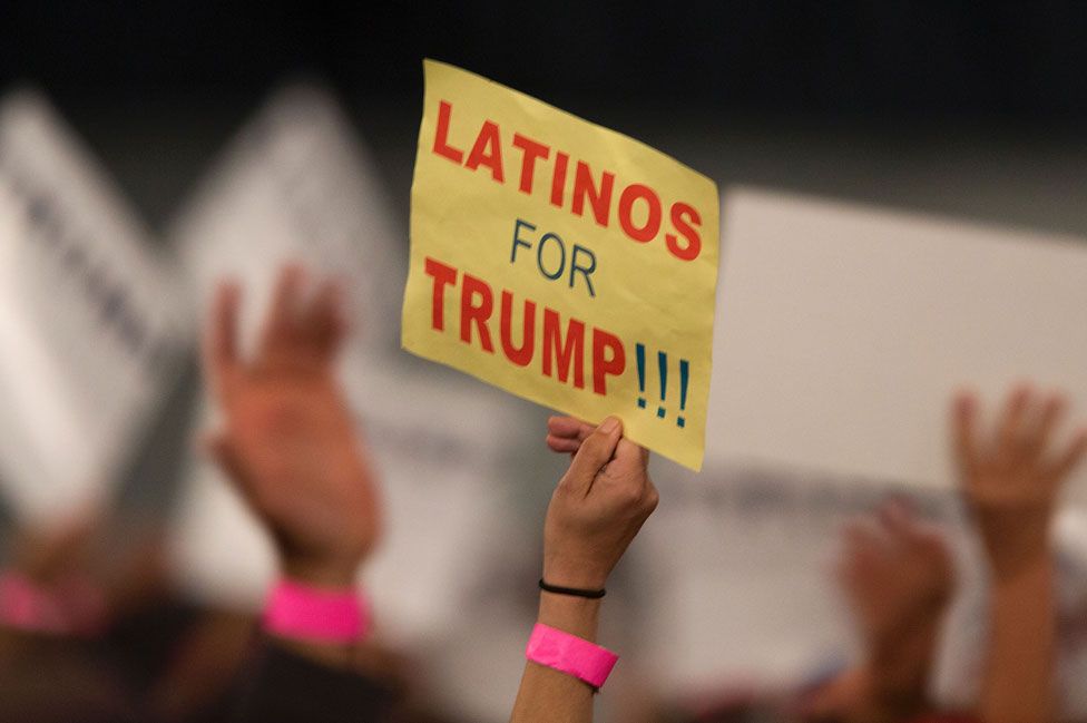 'Latinos for Trump' sign