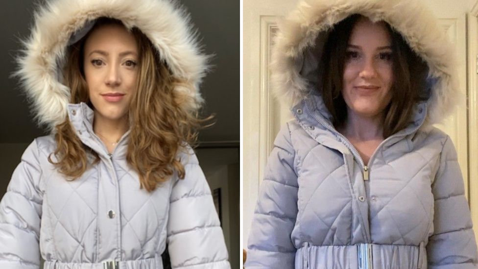 Boohoo's brands are selling the same items for different prices: Jen and Lucy wearing the same coat
