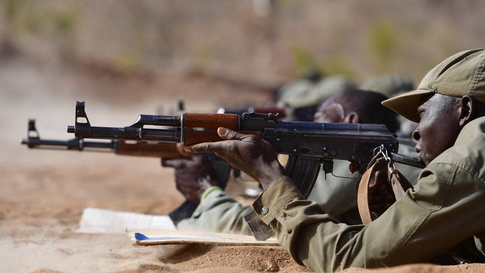 Malian soldiers undergoing training in 2017