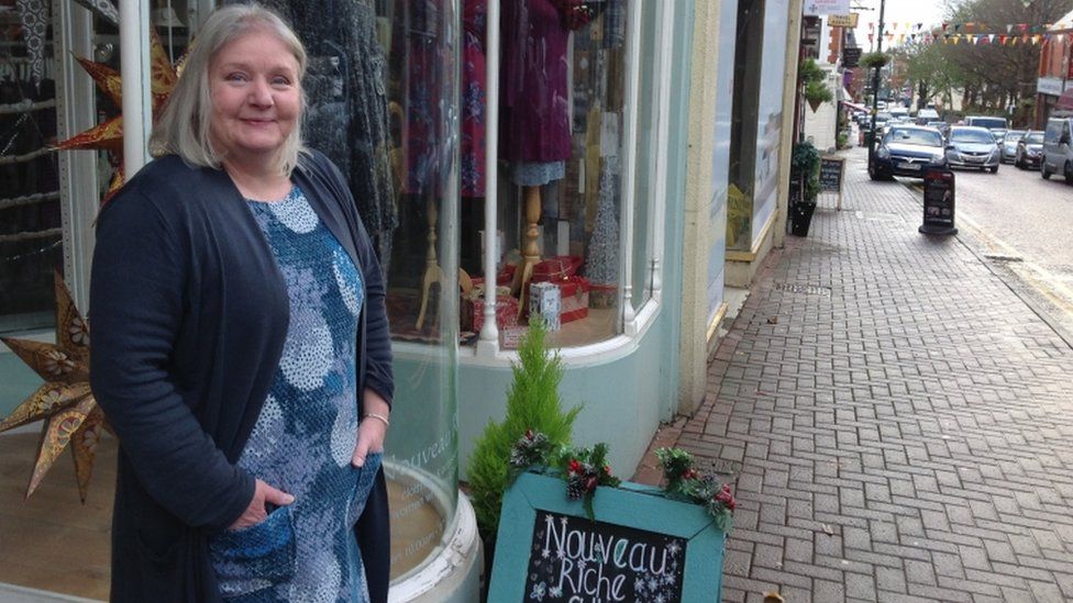 Shop owner Cathy Challand