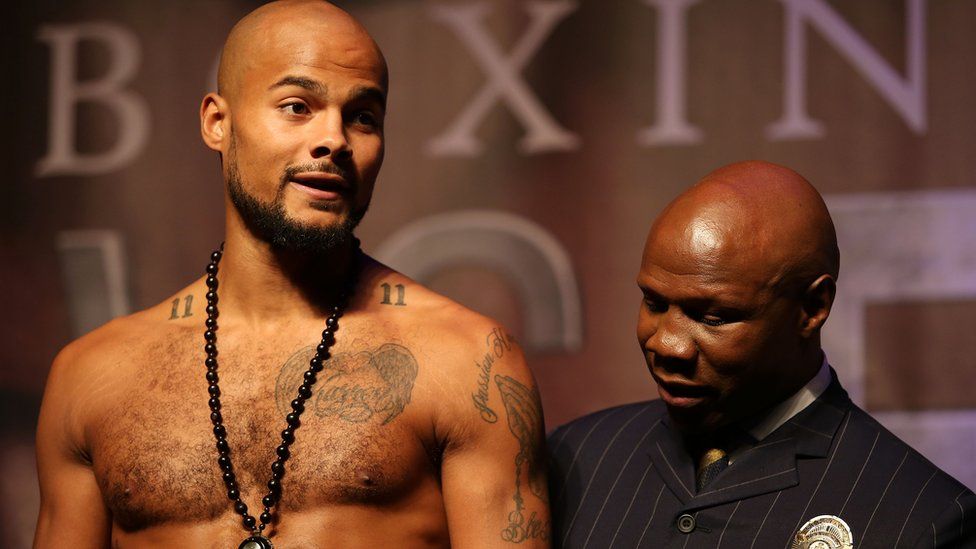 Sebastian Eubank with his father Chris Eubank