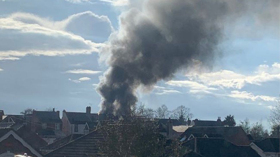 Mansfield Homes evacuated after fire at industrial building BBC News