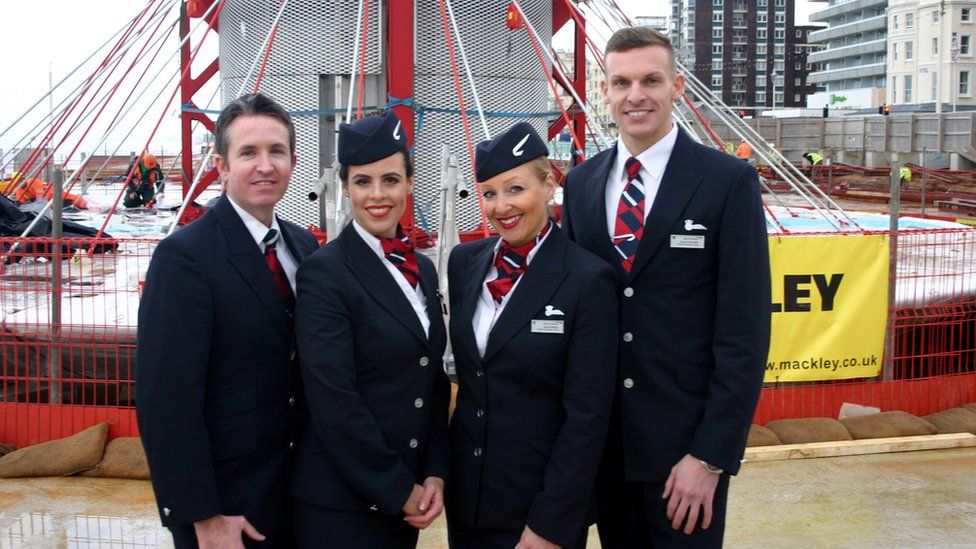 Air crew in front of i360
