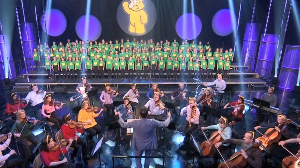 BBC Scotland Children in Need choir and the Scottish Symphony Orchestra