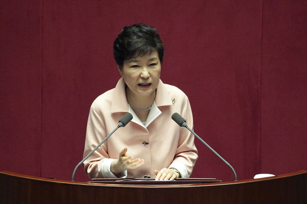 South Korean President Park Geun-Hye speaks during the opening ceremony of the 20th National Assembly on 10 June 2016 in Seoul, South Korea.