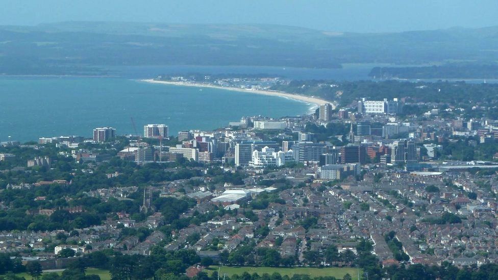 Bournemouth and Poole from the air