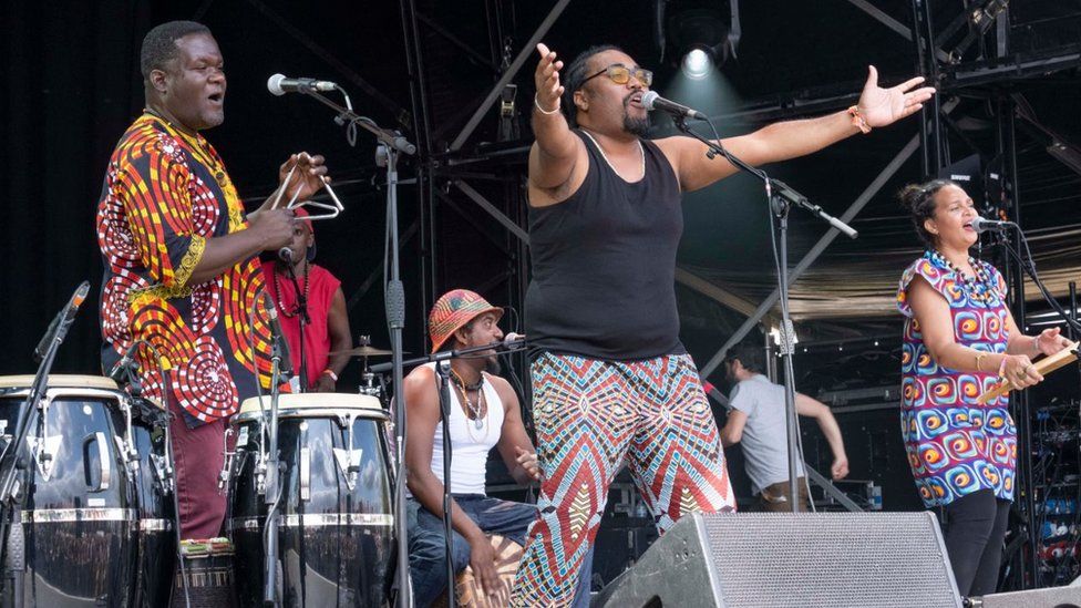Lindigo performing at Womad in 2019