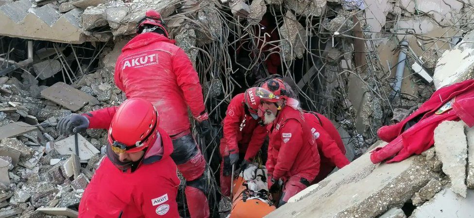 Volunteers from the Akut foundation have joined the government's main disaster agency in searching for survivors