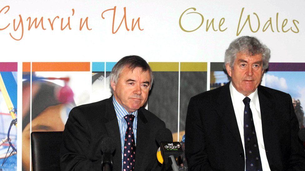 Ieaun Wyn Jones and Rhodri Morgan