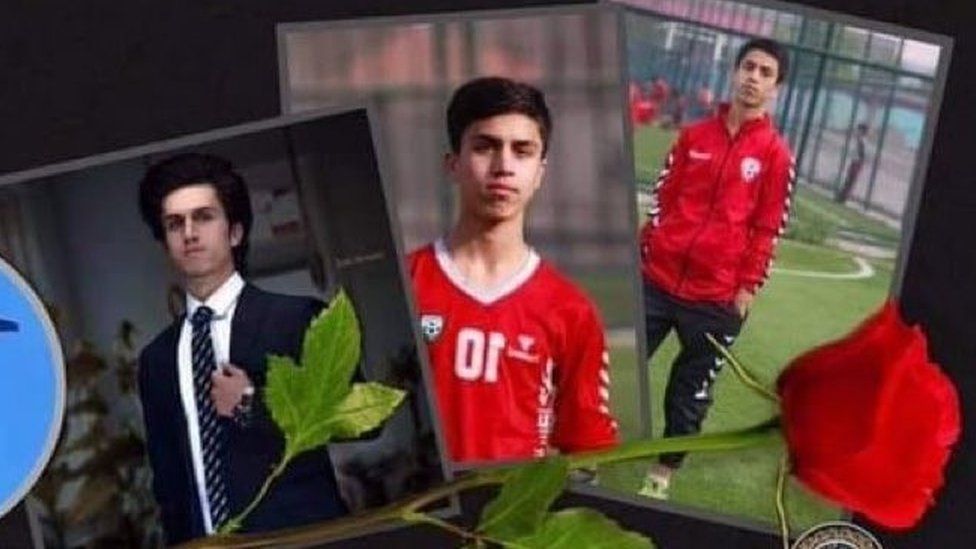 Zaki Anwari: Afghan footballer falls to death from US plane in Kabul - BBC News