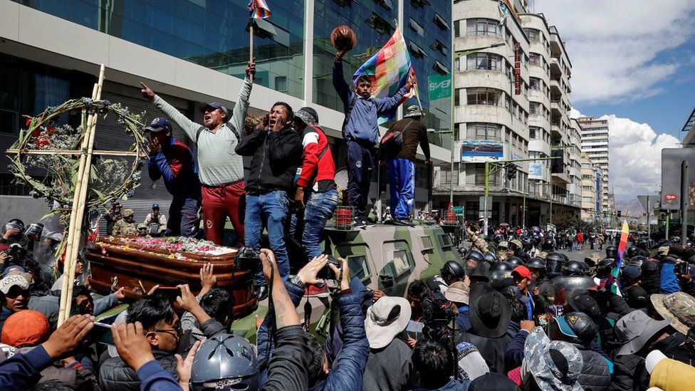 Protests in La Paz on 21 November