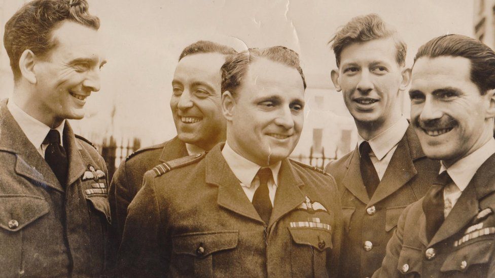 Squadron Leader RJ Morgan is pictured second on the left
