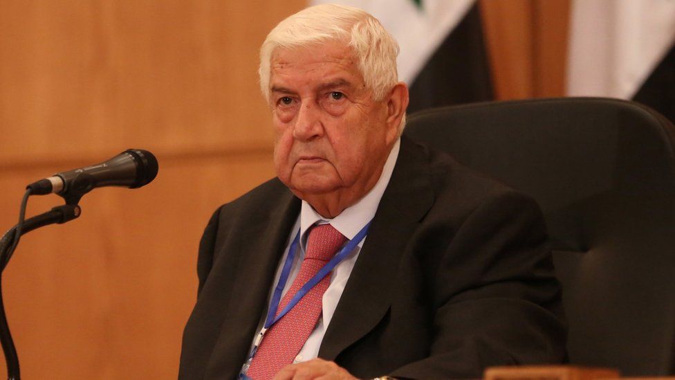 File photo showing Syrian Foreign Minister Walid Muallem in Damascus on 7 September 2020