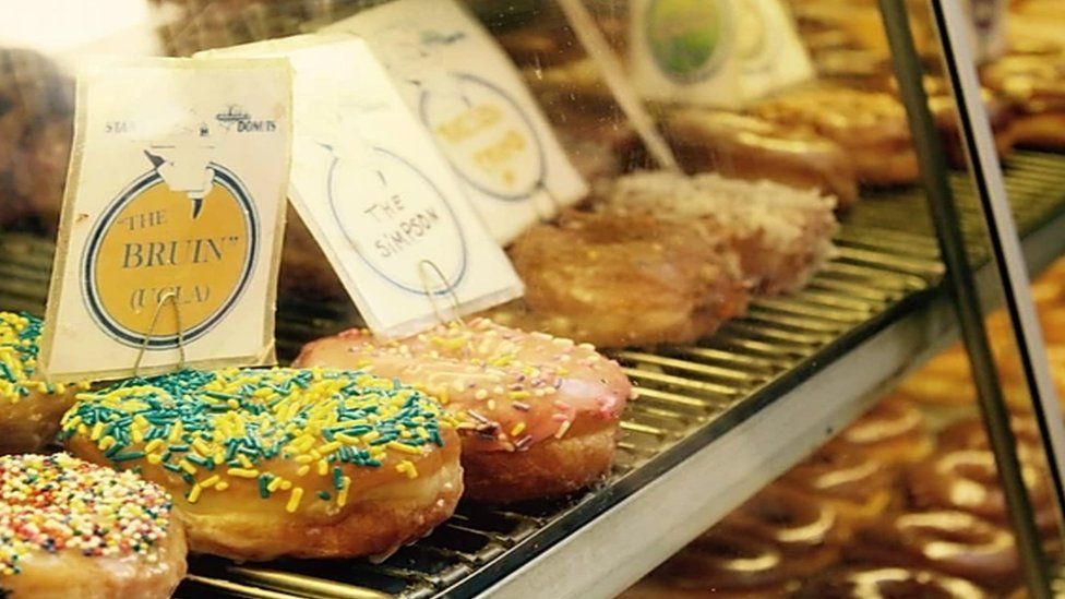Donuts on display in Stan's Donuts